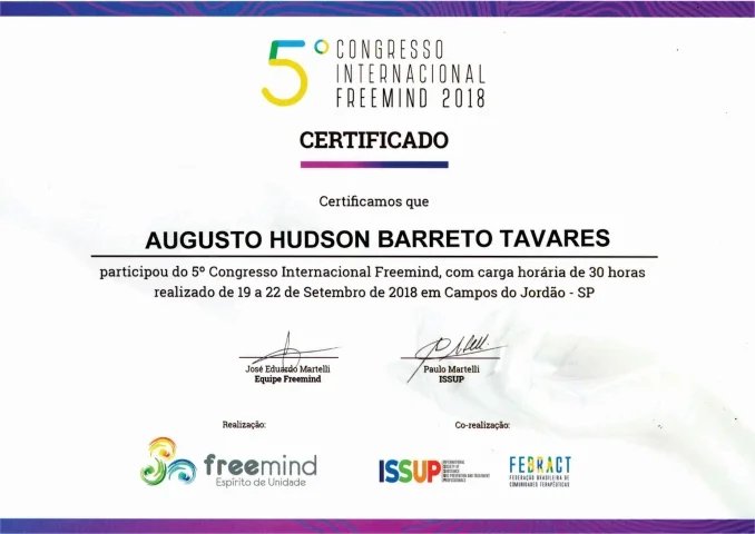 Certificado e reconhecimento Atos Vida 23
